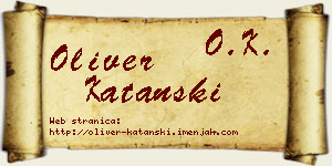 Oliver Katanski vizit kartica